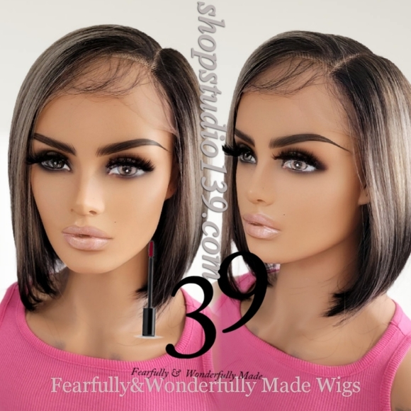 Grey baylage bob hd lace front wig - Picture 2 of 2